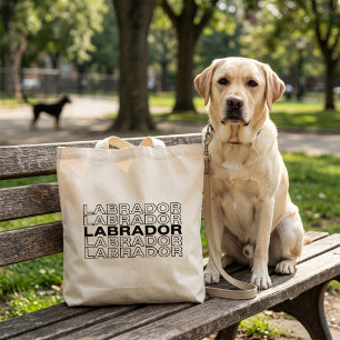 Moderne, fette Labrador-Typografie-Grafik Tragetasche