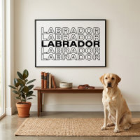 Moderne, fette Labradortypografie-Grafik