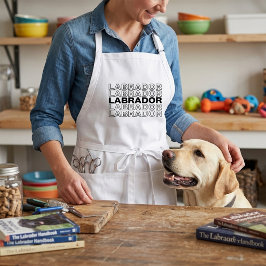Moderne, fette Labradortypografie-Grafik Schürze