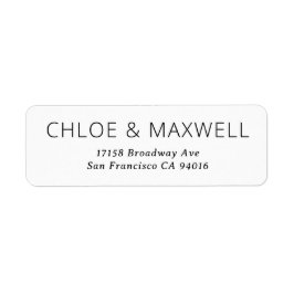 Moderne, fette Names Rücksendeadressen-Aufkleber