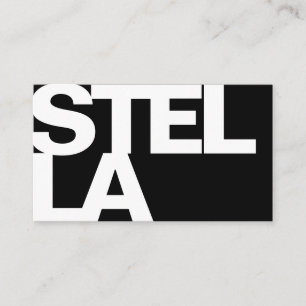 Moderne, fette Schriftart Typografie, einfach schw Visitenkarte