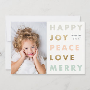Moderne, fette Schriftart Weihnachtsfoto Feiertagskarte