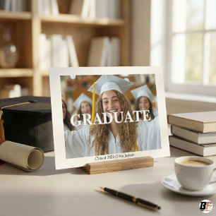 Moderne Fette Typografie Foto Absolventenklasse 26 Einladung