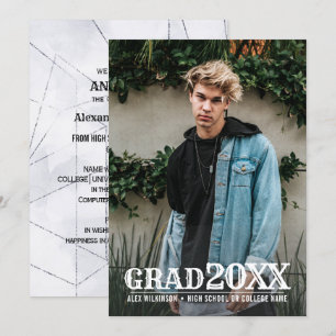 Moderne fette Typografie Minimaler Foto Abschluss Ankündigung