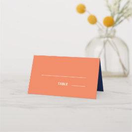 Moderne fette Typografie Wedding Apricot Orange Na Platzkarte