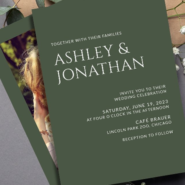 Moderne, fette und Minimalistische Foto-Hochzeit Einladung (Von Creator hochgeladen)