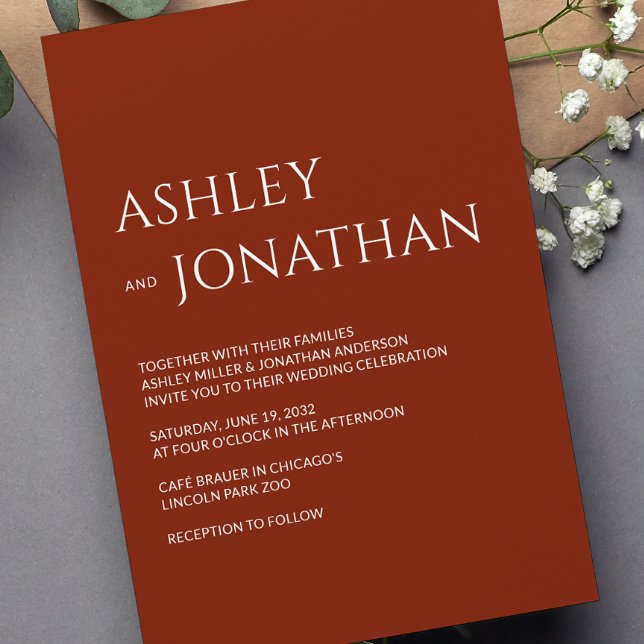 Moderne fette und Minimalistische Hochzeit Einladung (Von Creator hochgeladen)