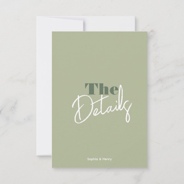 Moderne, fette, weiße Hochzeitskarte RSVP Karte (Rückseite)
