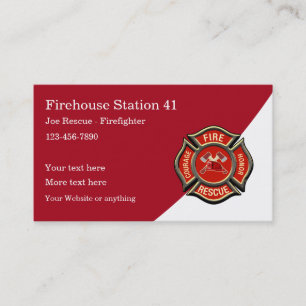 Moderne Feuerwehr-Themengestaltung Visitenkarte