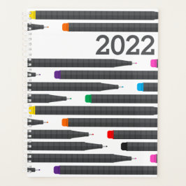 Moderne Fineline Pens Musterkünstlerjahr Planer