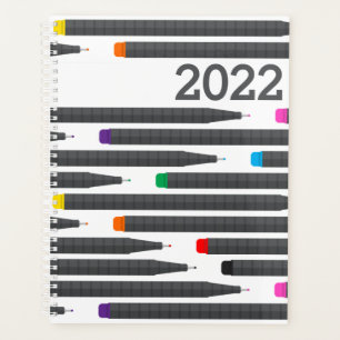 Moderne Fineline Pens Musterkünstlerjahr Planer