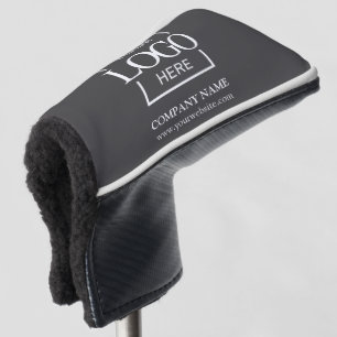 Moderne Firmenlogo Geschäft Grau Gebrandet Golf Headcover