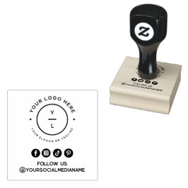 Moderne Firmenlogos und soziale Medien - Folgen Si Gummistempel