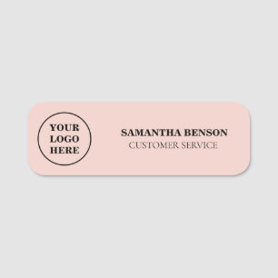 Moderne Firmenmitarbeiter Name Rosa Logo Namensschild