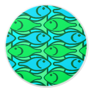 Moderne Fische der Mitte des Jahrhunderts, Keramikknauf