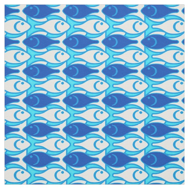 Moderne Fische der Mitte des Jahrhunderts, Stoff (Muster)
