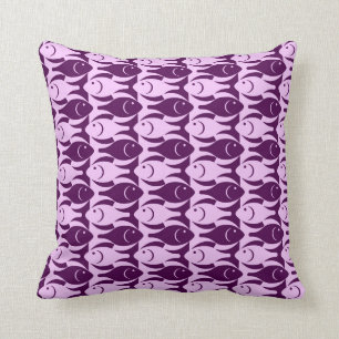 Moderne Fische, Orchidee und Lila der Mitte des Kissen