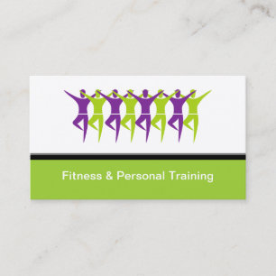 Moderne Fitness & Personal Trainer Business Cards Visitenkarte