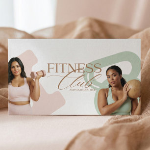 Moderne Fitness Personal Trainer Markenfoto QR  Visitenkarte