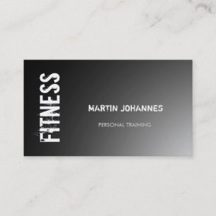 Moderne Fitness Sport Grau Visitenkarte