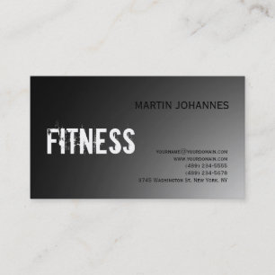 Moderne Fitness Sport Grau Visitenkarte