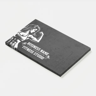 Moderne Fitness Trainer Bodybuilding Gym Instructo Post-it Klebezettel