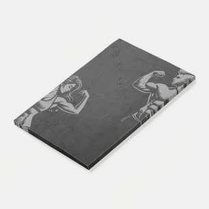 Moderne Fitness Trainer Bodybuilding Gym Instructo Post-it Klebezettel