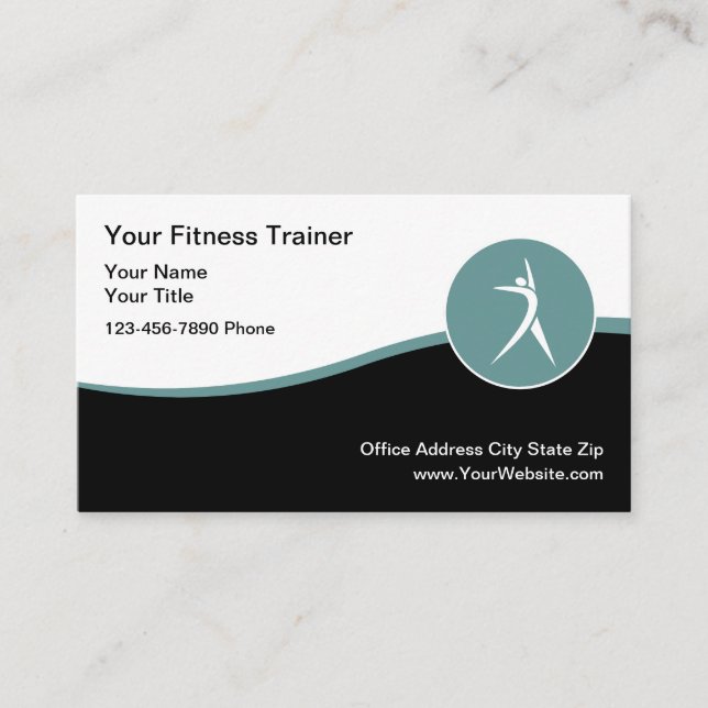 Moderne Fitness und Rehab Visitenkarte (Vorderseite)