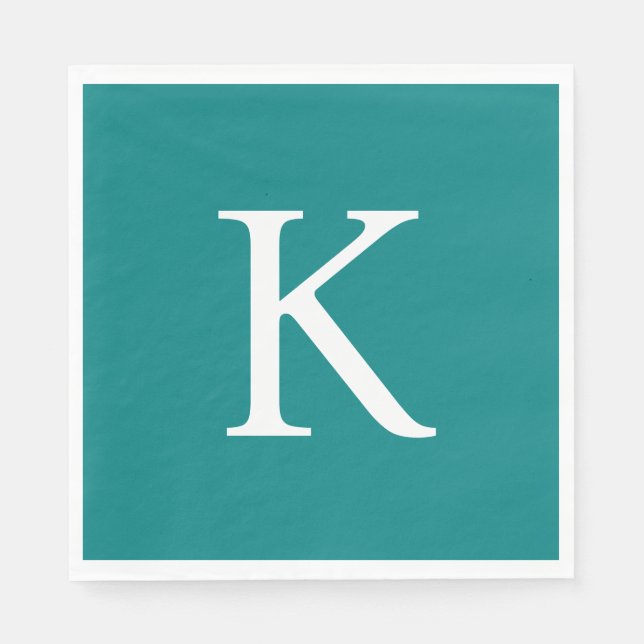 Moderne Flachbildaufnahmen Aquamarin Serviette (Vorderseite)