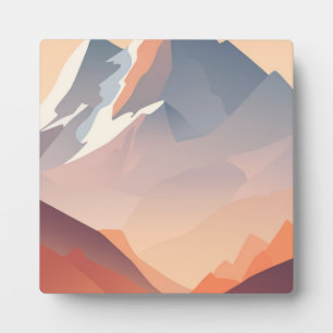 Moderne flache Berge Fotoplatte