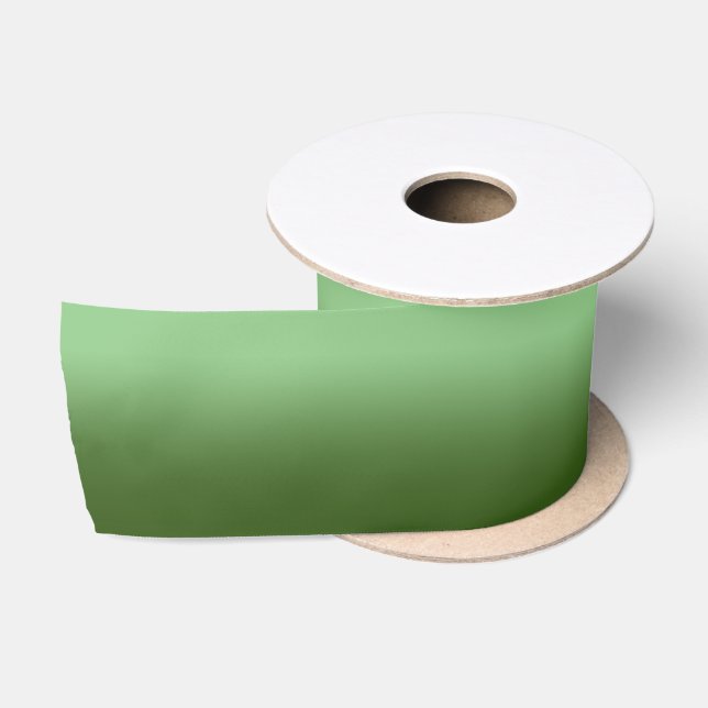 Moderne Fläche und Waldgrün Ombre Satinband (Spule)