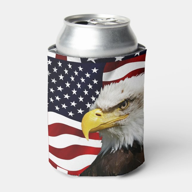 Moderne Flagge Amerikas 4. Juli GRILLEN Party Dosenkühler (Kanne Vorderseite)
