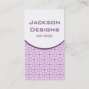Moderne Flair Business Card, Lila Visitenkarte