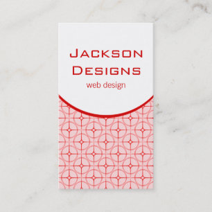 Moderne Flair Business Card, Rot Visitenkarte