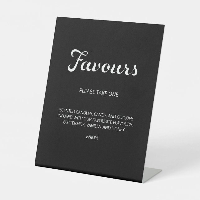 Moderne Flair Script Minimal Favoriten Schwarze Ho Sockelschild (Vorderseite)