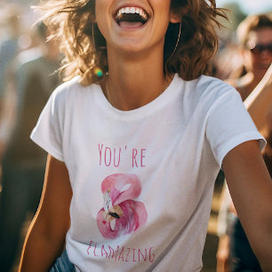 Moderne Flamazing-Schönheit Rosa Flamingo T-Shirt