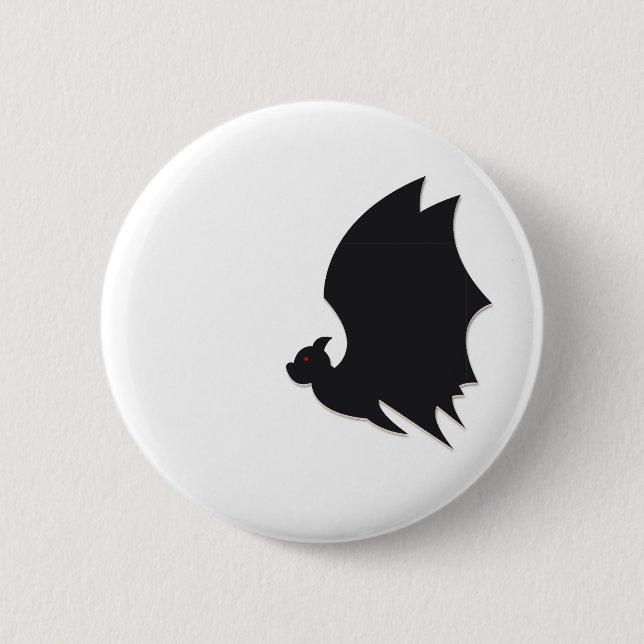 Moderne Fledermaus Button (Vorderseite)