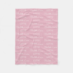 Moderne Fleece Personalisiert Name Baby Blanket