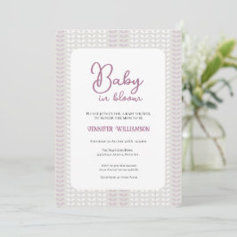 Moderne Flieder-Botanik-Baby-Shower-Einladung Einladung