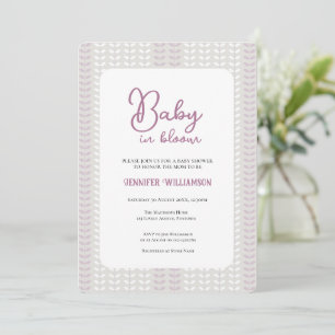 Moderne Flieder-Botanik-Baby-Shower-Einladung Einladung