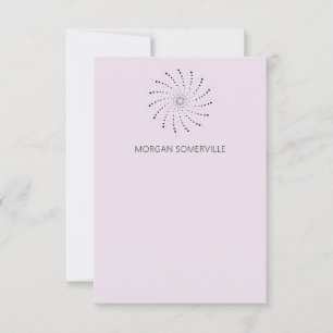 Moderne Flieder-Spiralpunkt Eleganz Mitteilungskarte