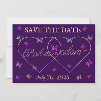 moderne fliegende Schmetterlinge Herz Save The Date