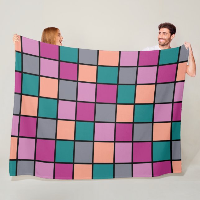 Moderne Fliesen Muster 5 Farben Fleecedecke (Beispiel)