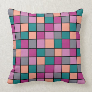 Moderne Fliesen Muster 5 Farben Kissen