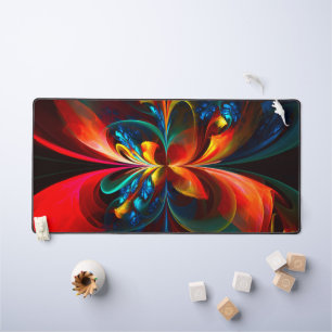 Moderne Floral Abstrait Art Orange Bleu Motif #14