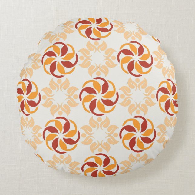 Moderne Floral Beauté Round Coussin (Devant)