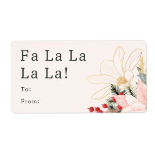 Moderne Floral Fa La La La La La! Rechteckiges Ges