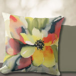 Moderne Floral Watercolor Kissen<br><div class="desc">Mit diesem atemberaubenden, blumengeschmückten Kissen in Aquarelltönen, das in Olivgrün, tiefgoldenen Farbtönen, Salbei, cremig weiß, tieforange und cremefarben gehalten ist, verleihen Sie Ihrem Dekor einen farbenfrohen Pop. Dieses einzigartige und lebendige Kissen wird in jedem Zimmer eine Aussage machen. Das weiche und langlebige Material behalte Ihnen komfortabel und gemütlich. Ideal für...</div>