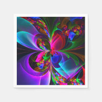 Moderne florale abstrakte Kunst Rot Blau Muster #1