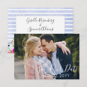 Moderne Florale Aquarell-Hochzeit - "Save the Date Save The Date